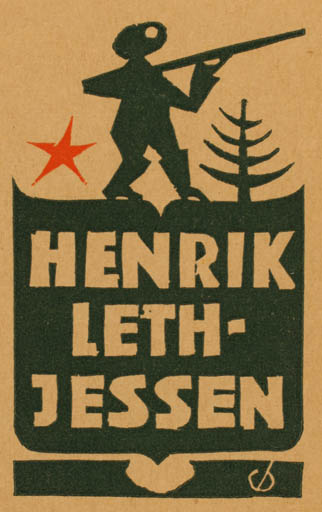 Exlibris by Christian Blæsbjerg from Denmark for Henrik Leth Jessen - Sport/game 