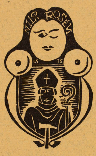 Exlibris by Christian Blæsbjerg from Denmark for Nils Rosén - 