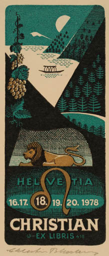 Exlibris by Christian Blæsbjerg from Denmark for Christian Blæsbjerg - 