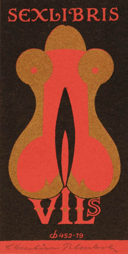 Exlibris by Christian Blæsbjerg from Denmark for Jørgen Vils Pedersen - Erotica 