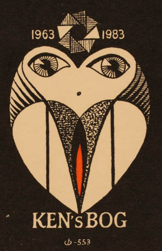 Exlibris by Christian Blæsbjerg from Denmark for Ken Maishauge - Abstract 