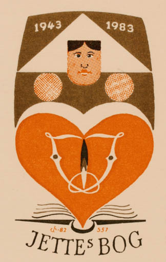 Exlibris by Christian Blæsbjerg from Denmark for ? Jette - 