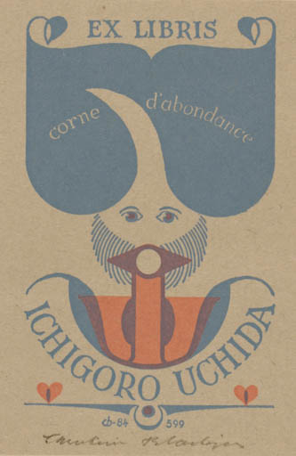 Exlibris by Christian Blæsbjerg from Denmark for Ichigoro Uchida - 