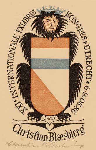 Exlibris by Christian Blæsbjerg from Denmark for Christian Blæsbjerg - Exlibris Congress 