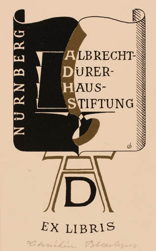Exlibris by Christian Blæsbjerg from Denmark for Albrecht Dürer Haus Stiftung - 