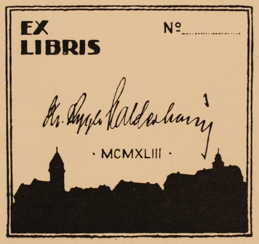Exlibris by Jens Flor from Denmark for ? ? - City 