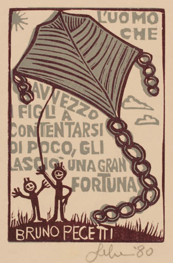 Exlibris by Maria Elisa Leboroni from Italy for Bruno Pecetti - Child 