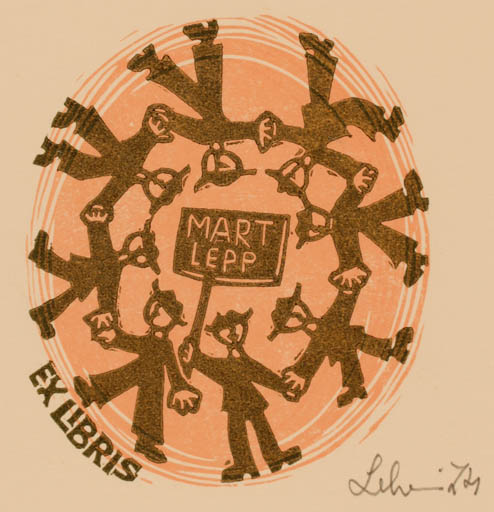 Exlibris by Maria Elisa Leboroni from Italy for Mart Lepp - Group 