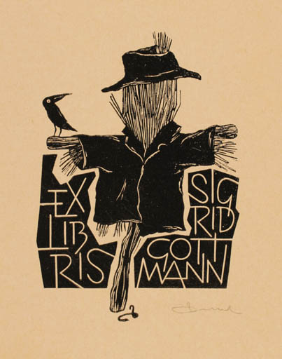 Exlibris by Zbigniew Dolatowski from Poland for Sigrid Gottmann - Bird 