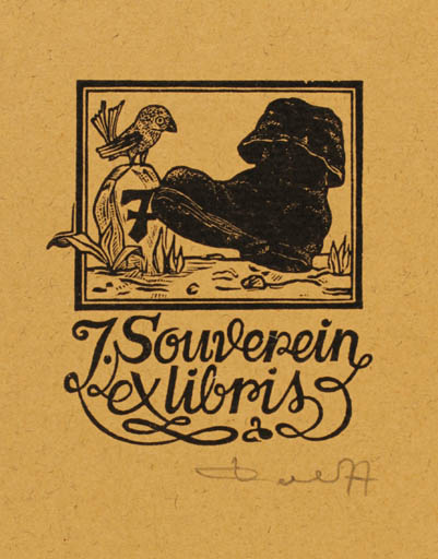 Exlibris by Zbigniew Dolatowski from Poland for Johannes Souverein - 