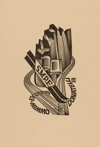 Exlibris by Anatolij Kalaschnikow from Russia for S.M.P.E. Donatelli - Abstract 