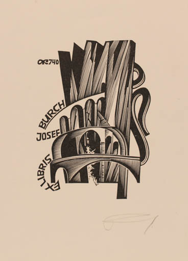 Exlibris by Anatolij Kalaschnikow from Russia for Kathy & Josef Burch - 