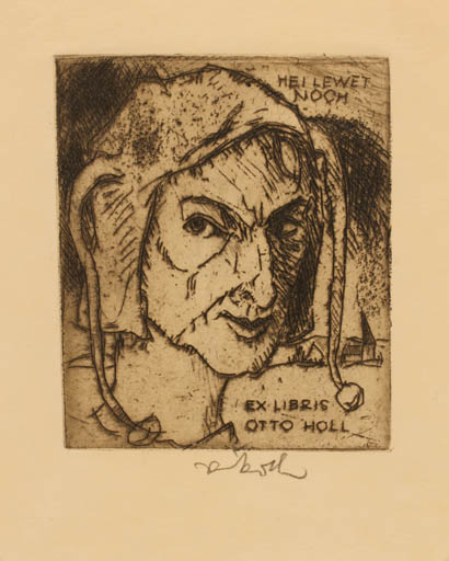 Exlibris by Rudolf Koch from Germany for Otto Holl - Portrait 