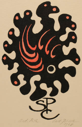 Exlibris by Ladislav Rusek from Czech Republic for ? S. P. C. - Abstract 