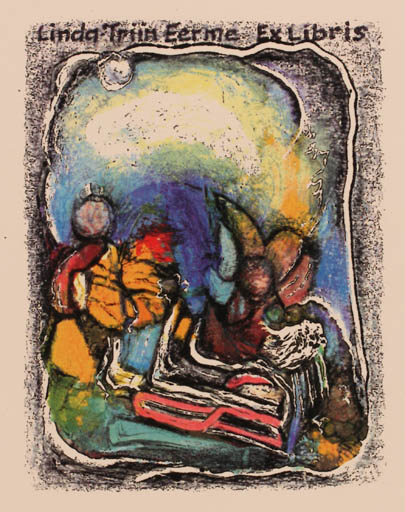 Exlibris by Abel Lee from Canada for Linda-Triin Eerme - Abstract 