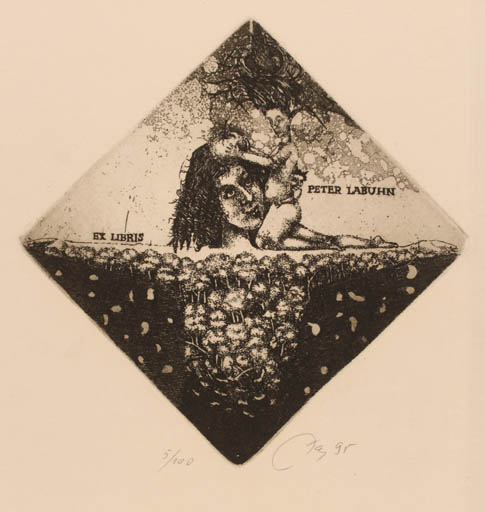 Exlibris by Nijole Saltenyte from Lithuania for Dr. Peter Labuhn - Mythology 