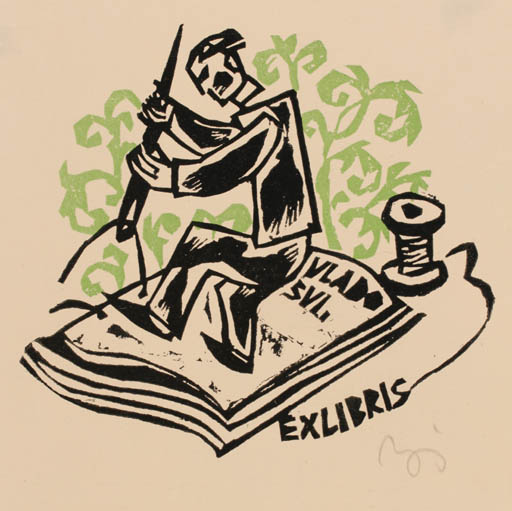 Exlibris by Valerijonas Vytautas Jucys from Lithuania for ? ? - Working 