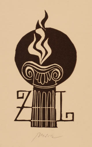 Exlibris by Ladislav Rusek from Czech Republic for ? Z. L. - Classical antiquity 