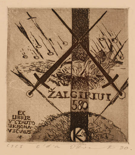 Exlibris by Elvyra Katalina Kriauciunaite from Lithuania for ? ? - Abstract 
