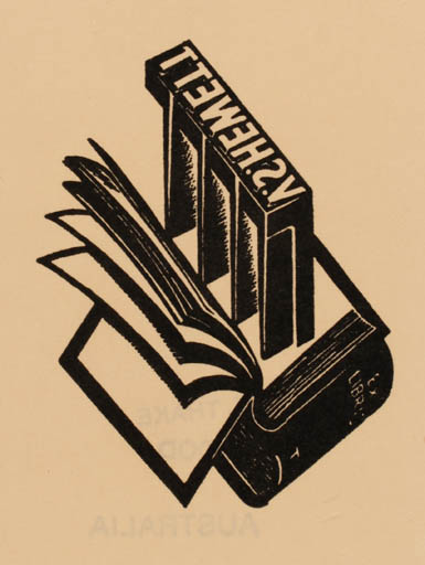 Exlibris by E. Thake from Australia for V. S. Hewett - Book 