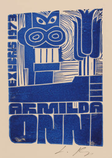 Exlibris by Lembit Lepp from Estonia for Armilda Onni - Abstract 