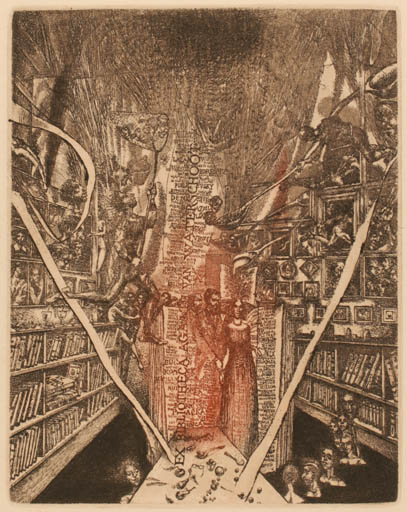 Exlibris by Karol Ondreicka from Slovak Republic for Agaath Van Waterschoot - Working Literature Text/Writing 