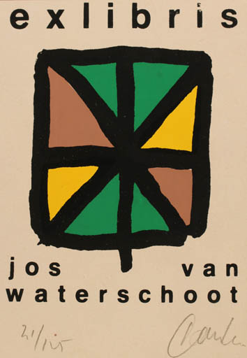 Exlibris by Paul Verhees from Netherland for Jos van Waterschoot - Abstract 