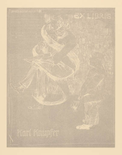 Exlibris by ? Unbekannt from Czech Republic for Karl Knupfer - Man 