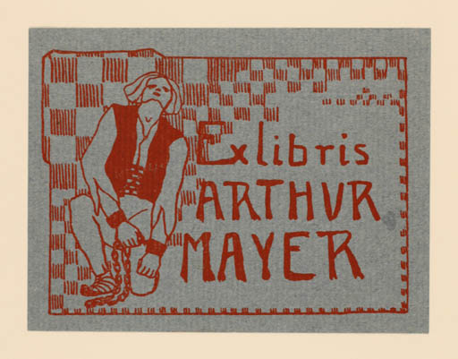 Exlibris by ? Unbekannt from Czech Republic for Arthur Mayer - Man 