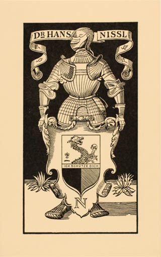Exlibris by ? Unbekannt from Czech Republic for Dr. Hans Nissl - Heraldry Knight 