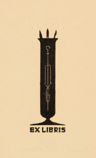 Exlibris by Harry Corvers from Netherland for ? M. G. - Monogram 