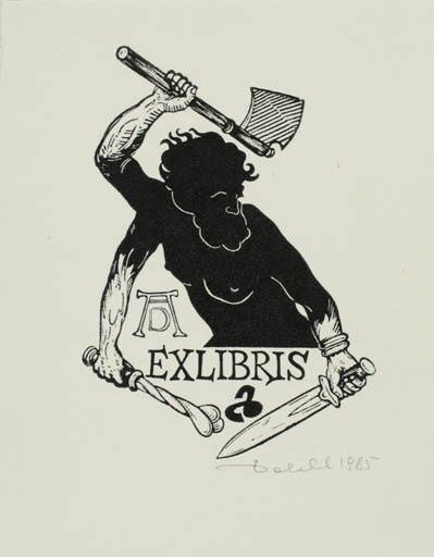 Exlibris by Zbigniew Dolatowski from Poland for Zbigniew Dolatowski - Weapon 