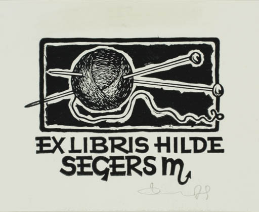 Exlibris by Zbigniew Dolatowski from Poland for Hilde Segers - Working Hobby 
