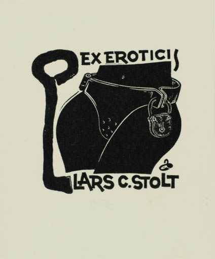 Exlibris by Zbigniew Dolatowski from Poland for Lars C. Stolt - Ex Erotica 