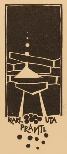 Exlibris by Jerzy Dariusz Nowak from Poland for KArl + Uta Prantl - Abstract 