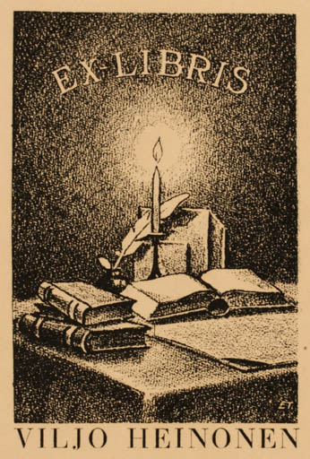 Exlibris by ? Unbekannt from Finland for Viljo Heinonen - Book Interior 