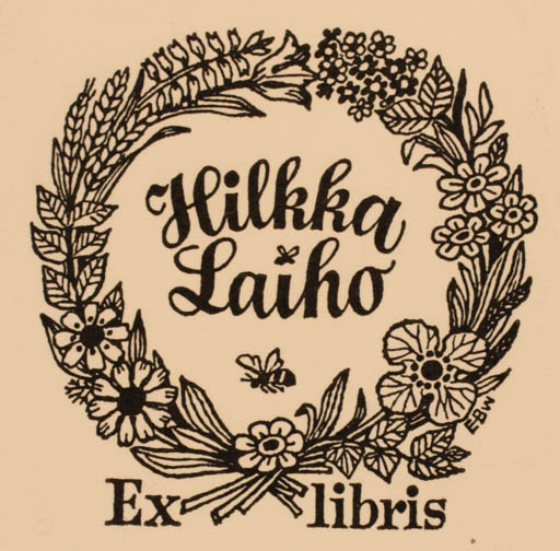 Exlibris by ? Unbekannt from Finland for Hilkka Laiho - Flora 