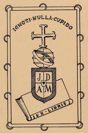 Exlibris by ? Unbekannt from Portugal for Jaime Dantes de Almeida Monteiro - Book 