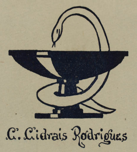 Exlibris by ? Unbekannt from Portugal for C. Cidrais Rodrigues - Medicine 