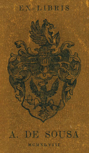 Exlibris by ? Unbekannt from Portugal for Alvaro. de Sousa - Heraldry 