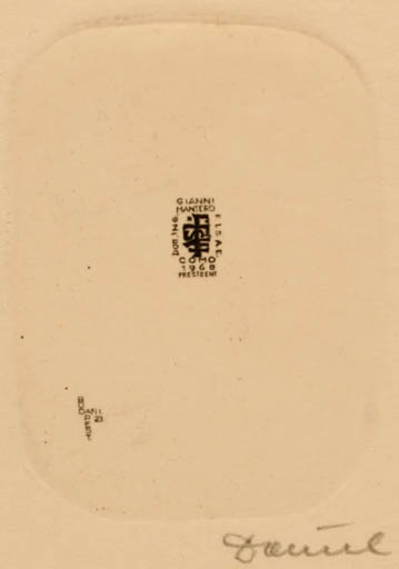 Exlibris by Victor Dàniel from Hungary for Gianni Mantero - 