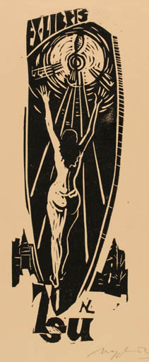 Exlibris by Laszlo Lazar Nagy from Hungary for ? Z. S. U. - Woman 