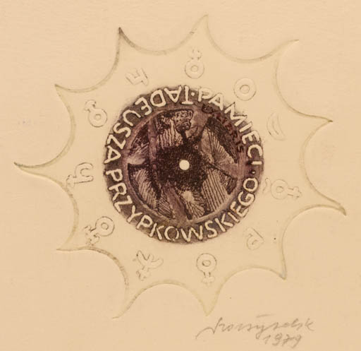 Exlibris by Kazimierz Szoltysek from Poland for Tadeusz Przypkowski - 