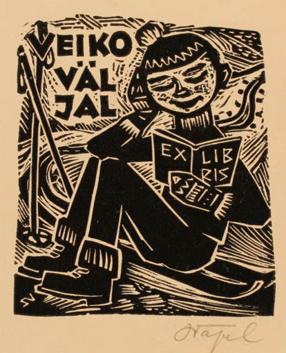 Exlibris by Silvi Väljal from Estonia for Silvi Väljal - Child Book 