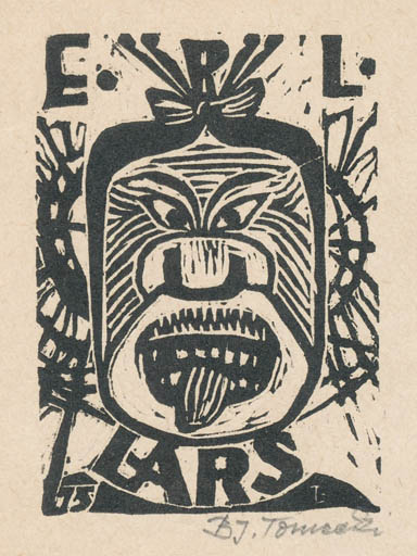Exlibris by Bronislav Josef Tomecki from Poland for Lars Rödel - Child 