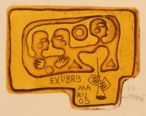 Exlibris by Alfonsas Cepaukas from Lithuania for ? Marijos - 