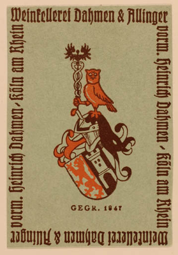 Exlibris by ? Unbekannt from Germany for Heinrich Dahmen - Heraldry 