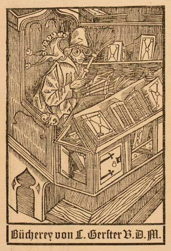 Exlibris by ? Unbekannt from Schwitzerland for L: Gerster - Book Interior 