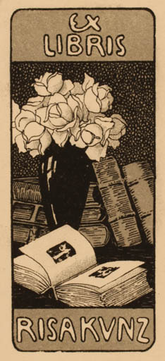 Exlibris by ? Unbekannt from Germany for Risa Kunz - Flower Book 