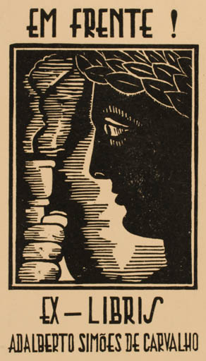 Exlibris by ? Unbekannt from Spain for Alberto Simoes de Carvalho - Portrait 